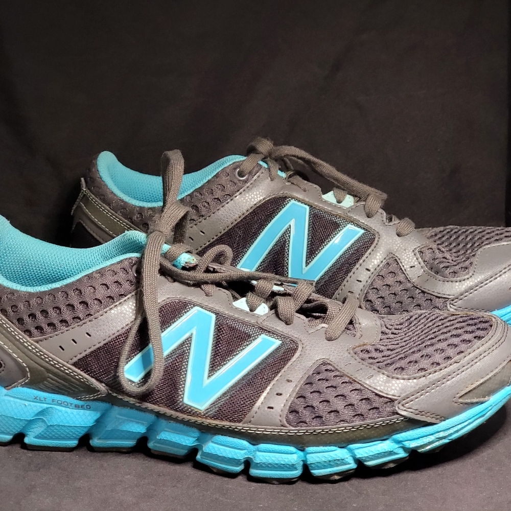 New Balance Womens Grey And Blue (W750MB1) Size 10 1/2